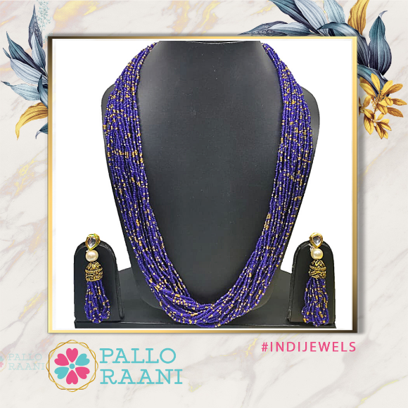 Africanbeads 8Rows Royal Blue Crystal Beads India | Ubuy